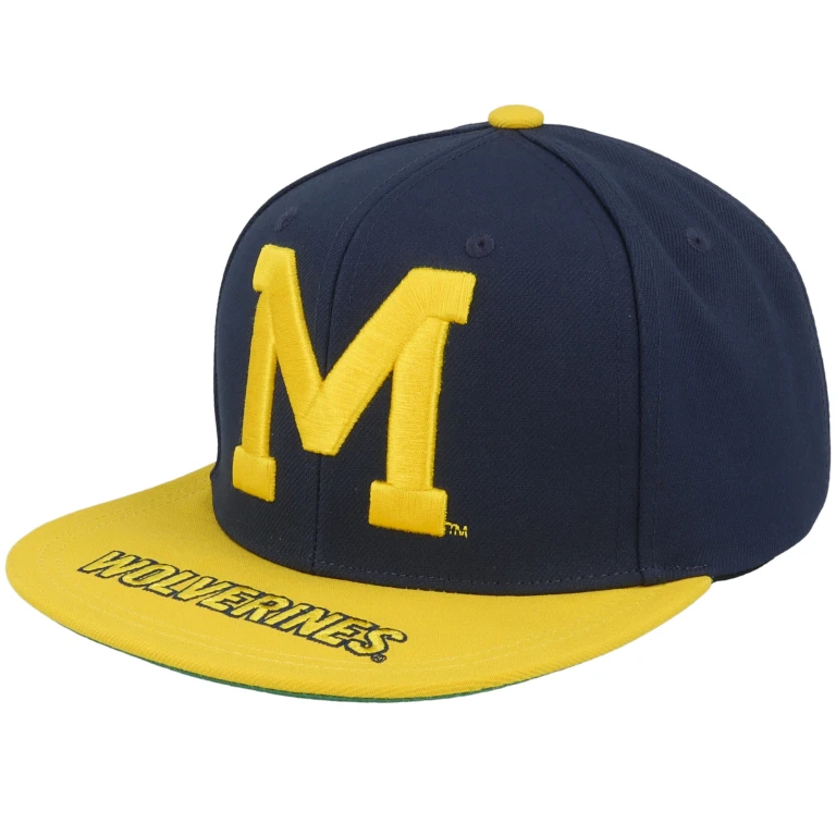 Men's Ncaa Logo Bill Snapback Michigan Snapback Caps