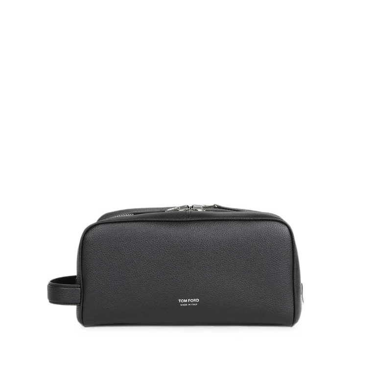 Grained Leather Wash Bag
