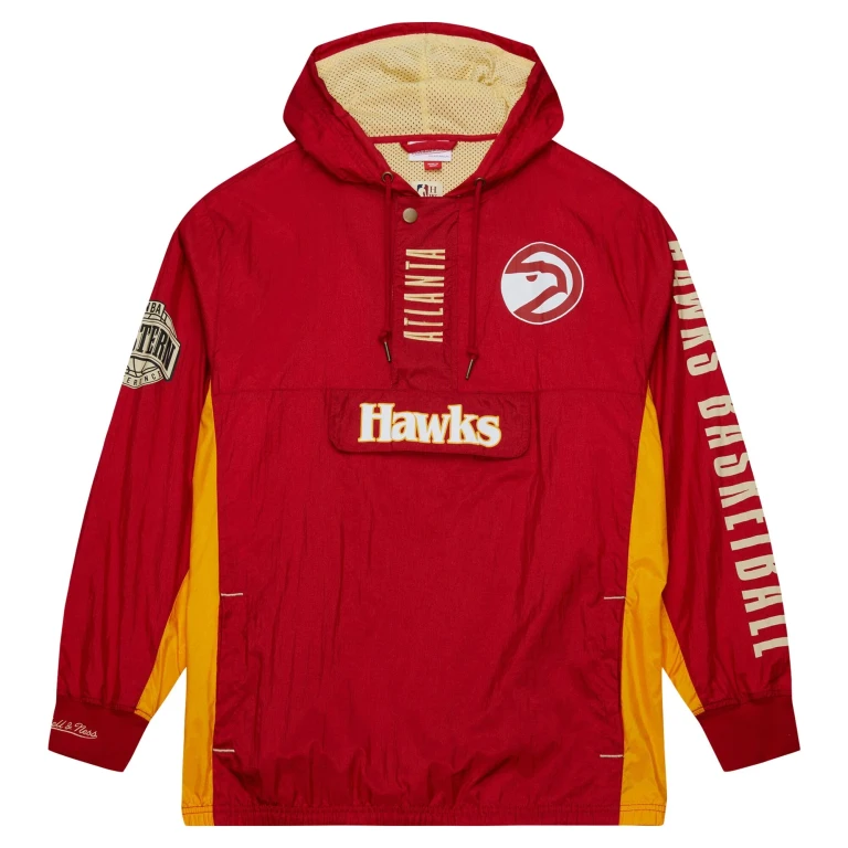 Men's NBA Team Og 2.0 Anorak Windbreaker Vintage Logo Hawks Windbreakers