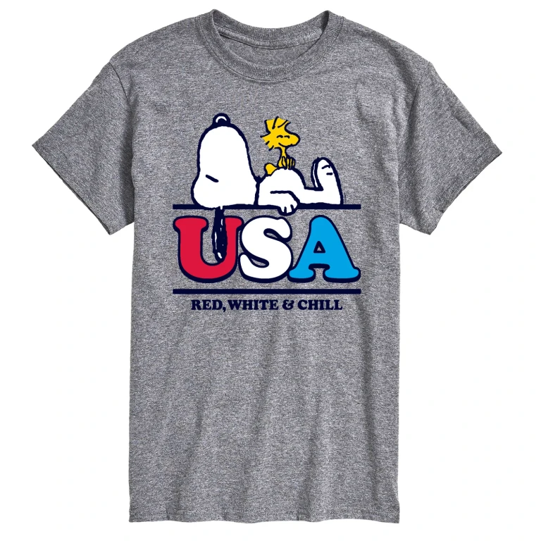 Red White and Chill - Men's Short Sleeve Graphic T-Shirt