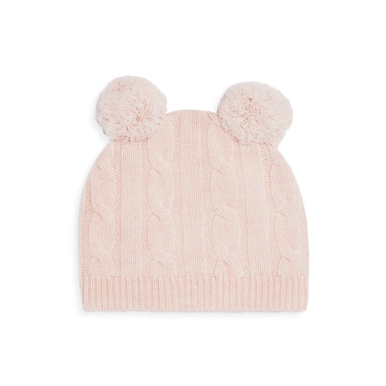 Bloomie's Unisex Cable Knit Cashmere Pom Pom Hat - Baby