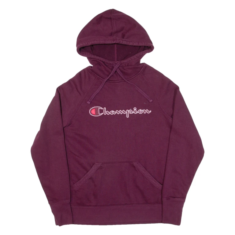 CHAMPION Womens Maroon Hoodie M
