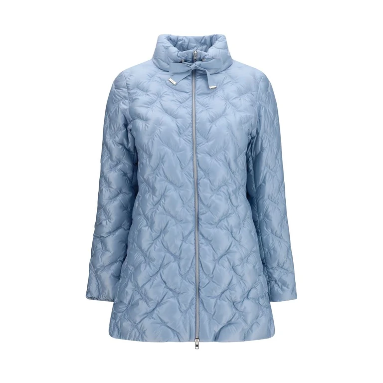 Blue Polyester Full-Length Jacket Clothing - Women