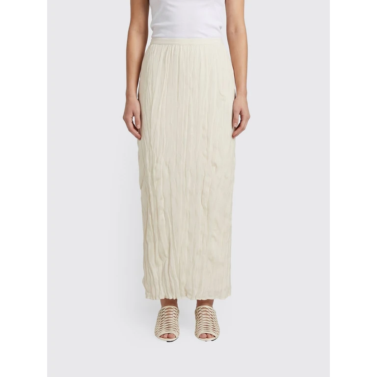 Long Pencil Skirt in Viscose-Blend with Elasticated Waist (262WRB0456YA0244363)