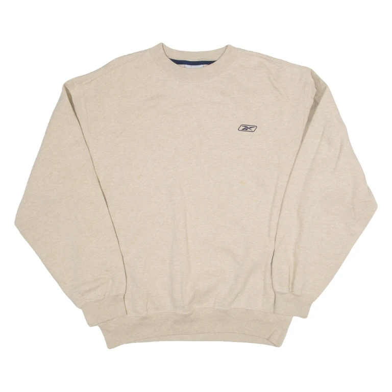 REEBOK Womens Sweatshirt Beige M