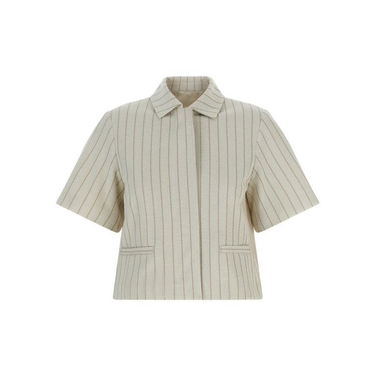 Max Mara Beige Cotton Full-Length Jacket Clothing - Women