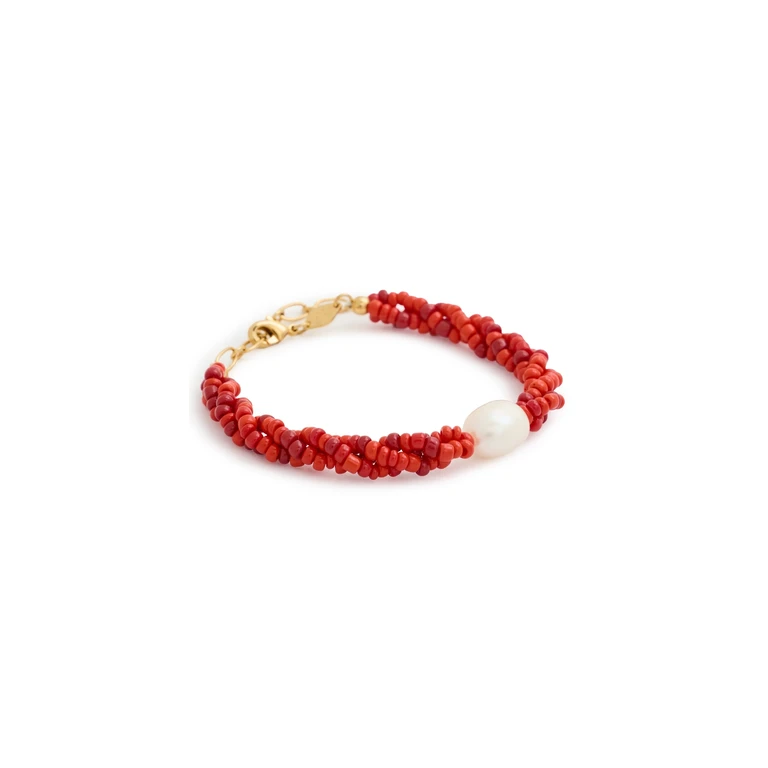 Anni Lu Scarlet Wave Bracelet Bright Red One Size