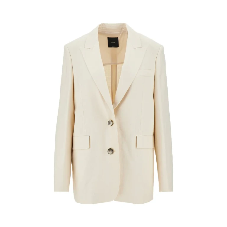 PINKO Giacca monopetto in tessuto panama Woman 38