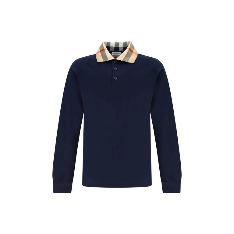 Burberry Blue Cotton Polo Shirt - Men