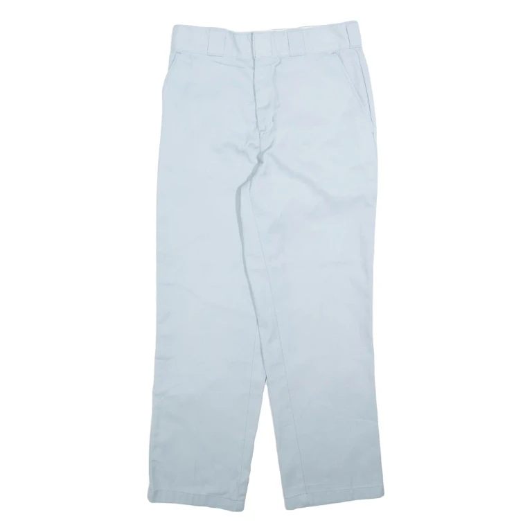 DICKIES Womens Trousers Blue Regular Straight W26 L26