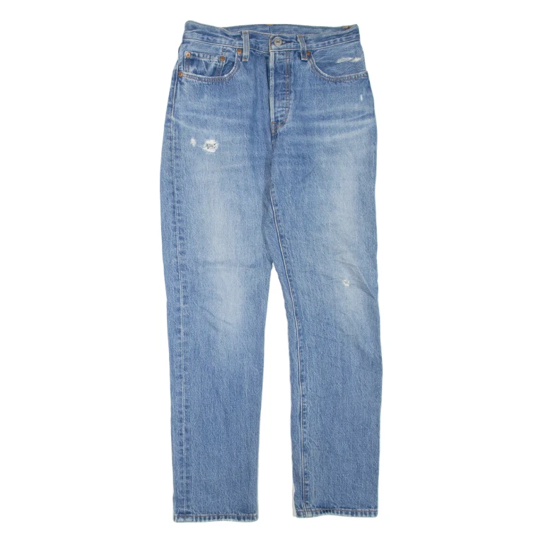 LEVI'S 501 Jeans Womens Blue Regular Straight Stone Wash W27 L30