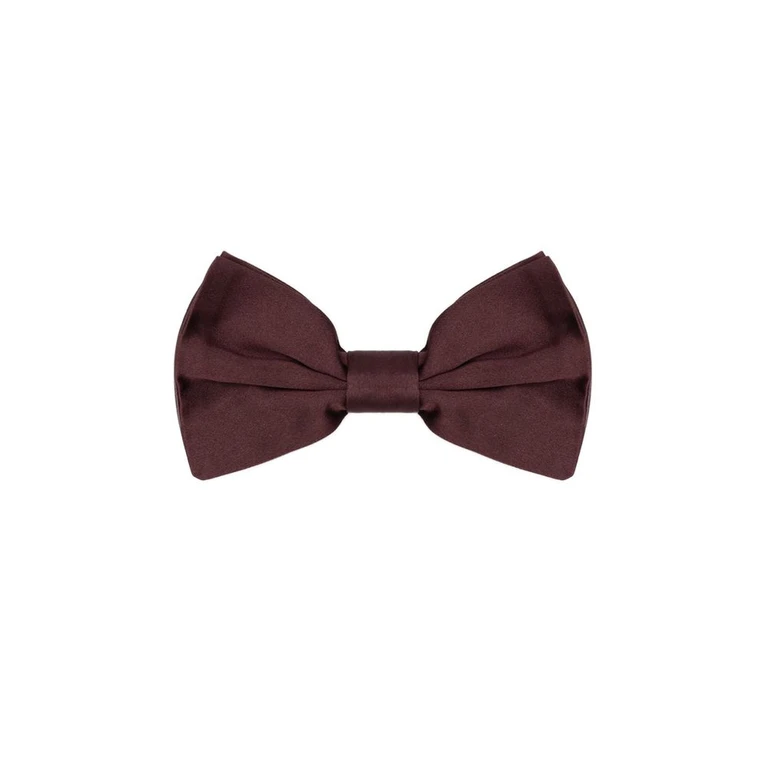 Dolce & Gabbana Burgundy Silk Bowtie Accessory - Men