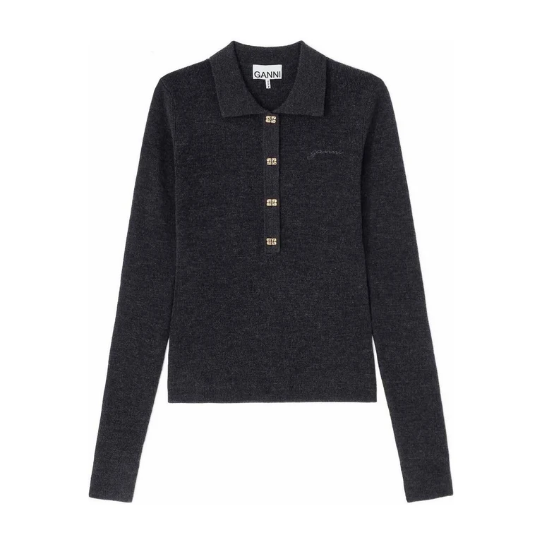 Ganni Polo - Blanc (A1070125252)