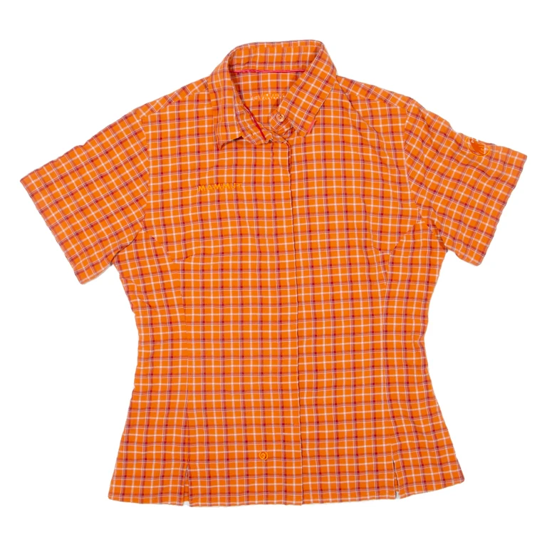 MAMMUT Womens Shirt Orange Check S