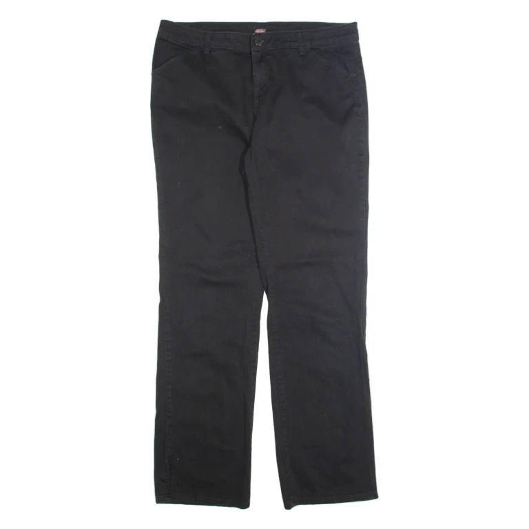 DICKIES Chino Womens Trousers Black Regular Straight W34 L30