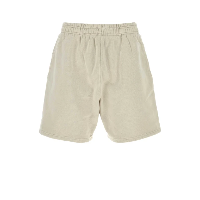 Entire Studios Sand Cotton Bermuda Shorts Offwhite Exterior - Unisex