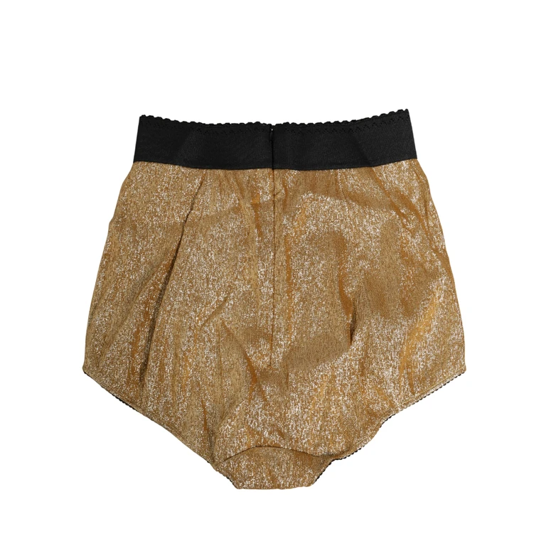 Gold Silk Blend High Waist Girdle Panty Underwear Clothing - Women