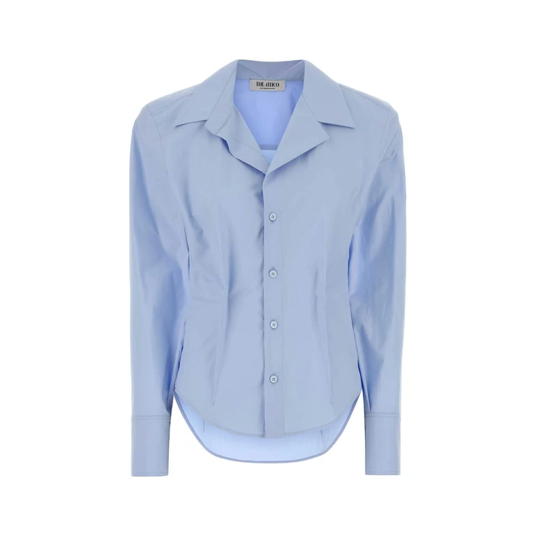 The Attico 260wch00048ccc052aa 013 Dustyblue Exterior: Cotton Camicie