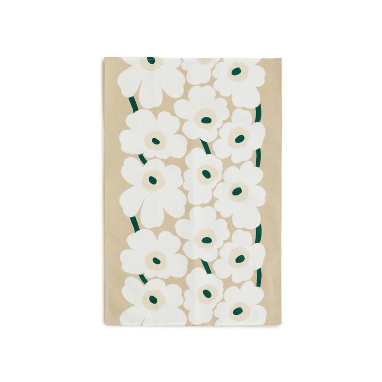 Marimekko Unikko Kitchen Towel Sand/White/Hay/Emerald One Size