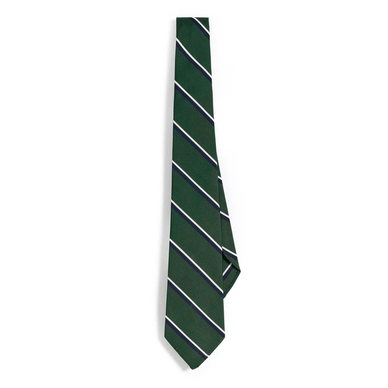 Original Label Silk Washed Stripe Tie Newforest/Navy/Whitw One Size