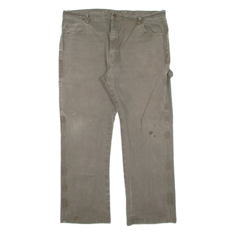 DICKIES Carpenter Workwear Mens Trousers Green Regular Straight W38 L27