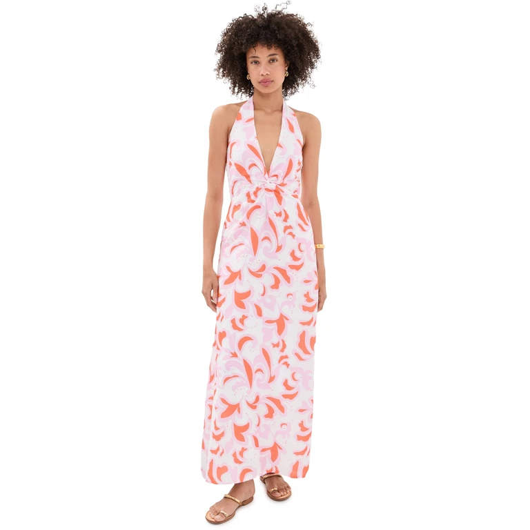 Seven Wonders Saga Maxi Dress Sandy Chocolate/White XS