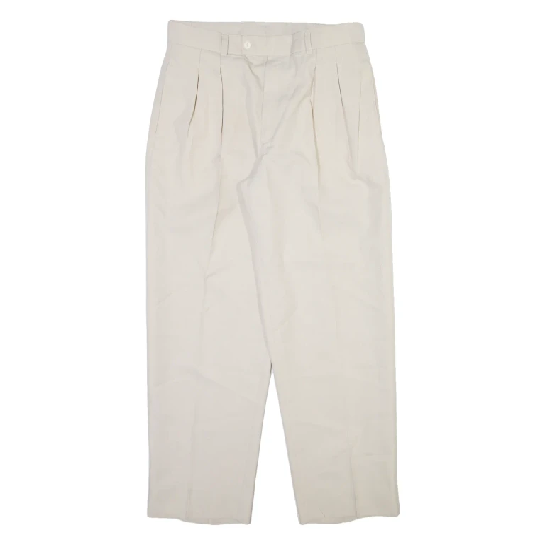 Mens Trousers Beige Relaxed Straight W32 L29