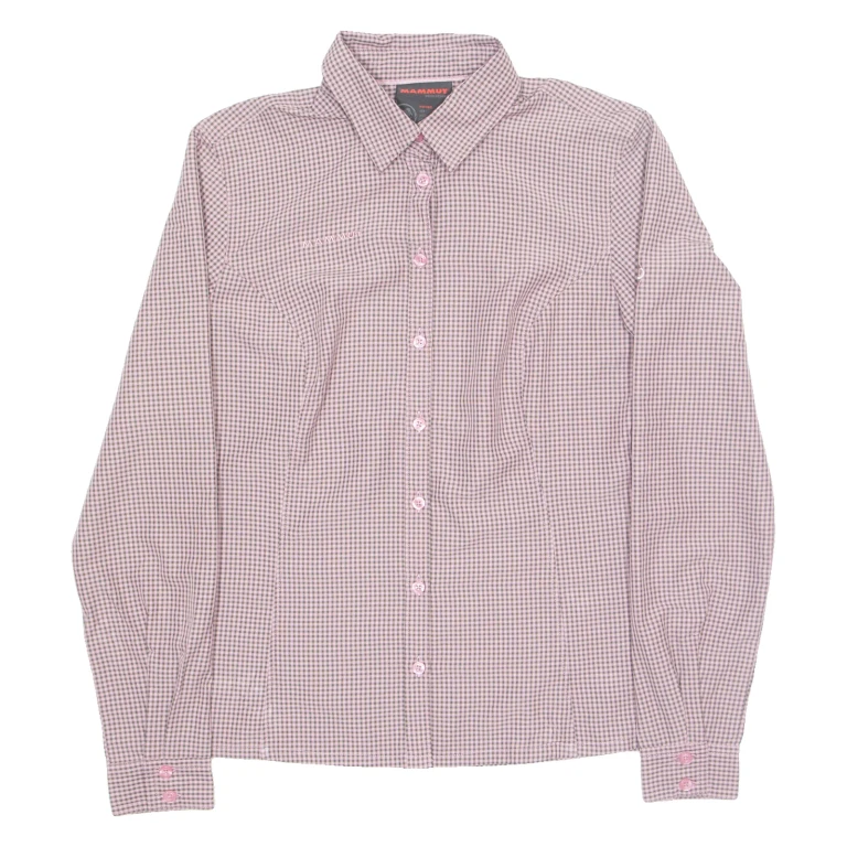 MAMMUT Mens Shirt Purple Check Long Sleeve S