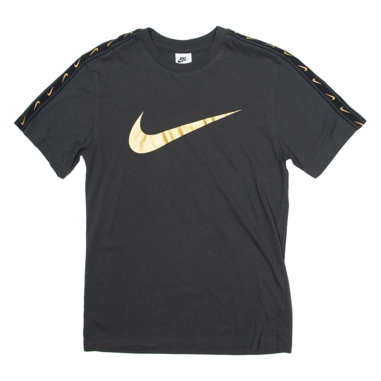 NIKE Mens T-Shirt Grey Crew Neck S