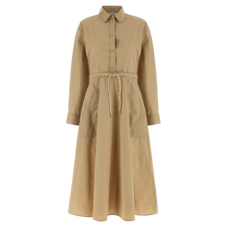 Moncler Beige Polyester Long Dress - Women