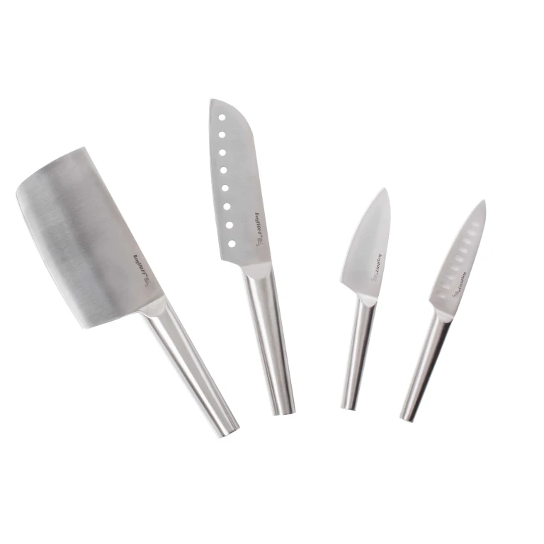 Straight 4pc 18/10 Stainless Steel Santoku Knife Set
