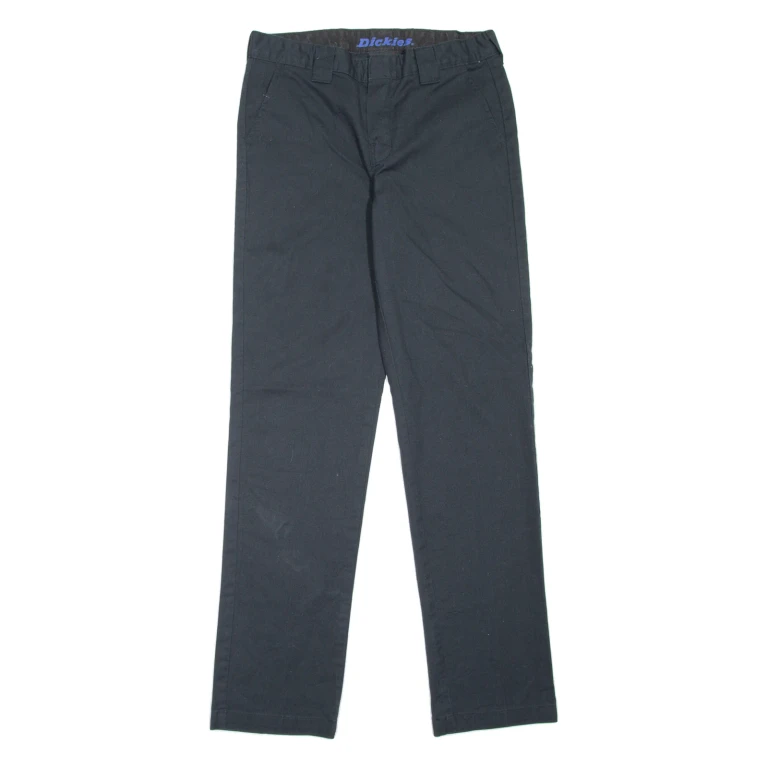 DICKIES Workwear Womens Trousers Black Slim Tapered W28 L30