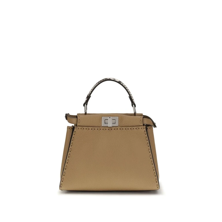 Fendi Beige Calf Leather Bos Taurus Handbag Bag - Women