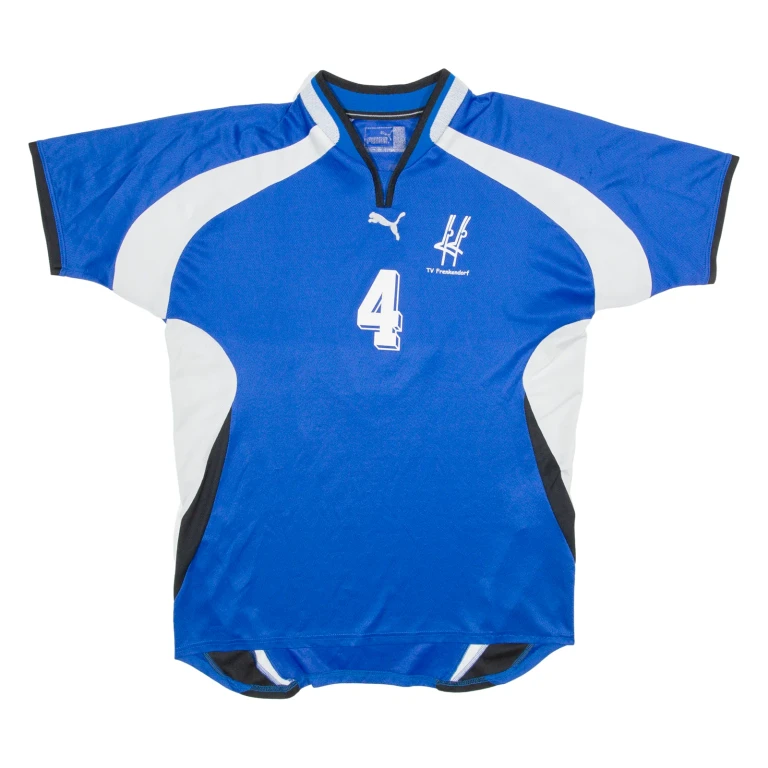PUMA TV Frenkendorf #4 Mens Football Shirt Jersey Blue V-Neck M