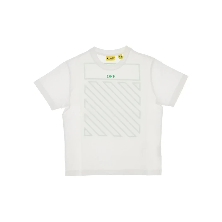 OFF WHITE Cotton T-shirt with 'Off Diag' print Kids 8Y