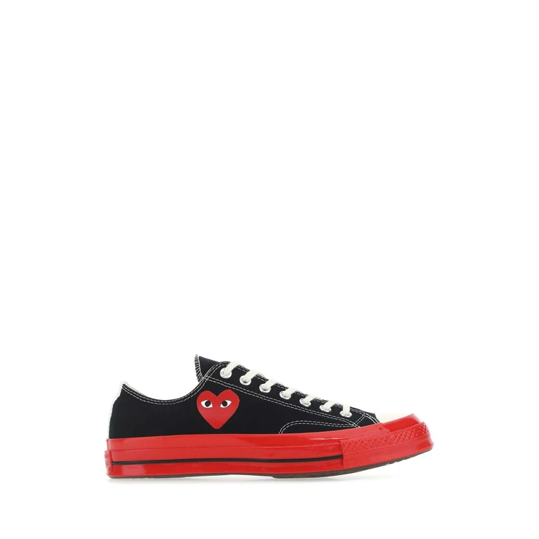 Comme Des Garcons Play Ivory Canvas Comme Des Garã§ons X Converse Sneakers White - Unisex