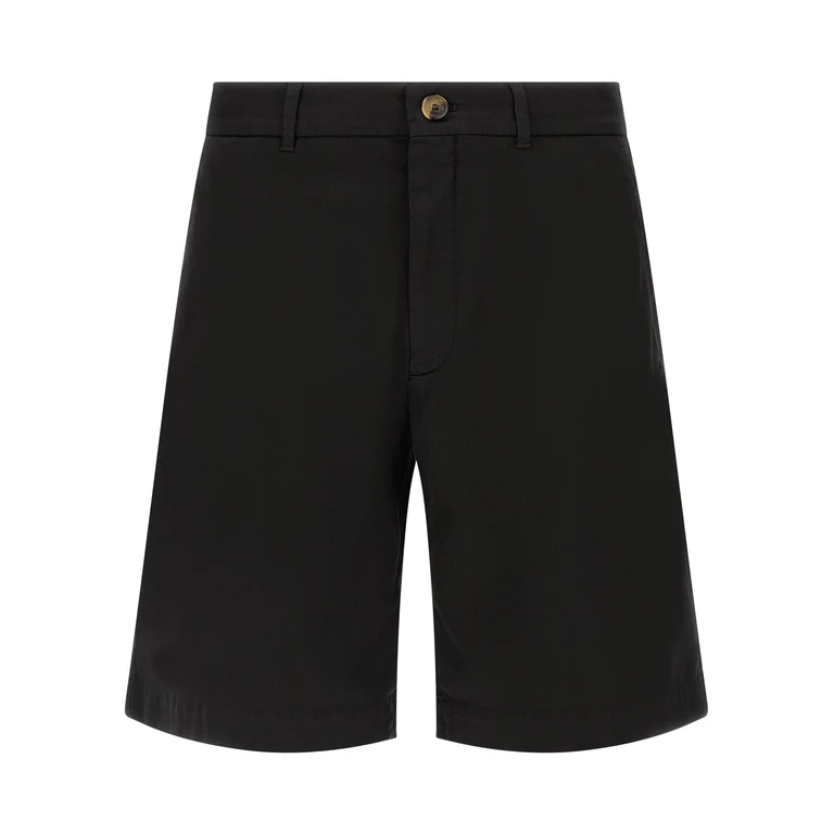 Brunello Cucinelli Black Cotton Bermuda Shorts - Men