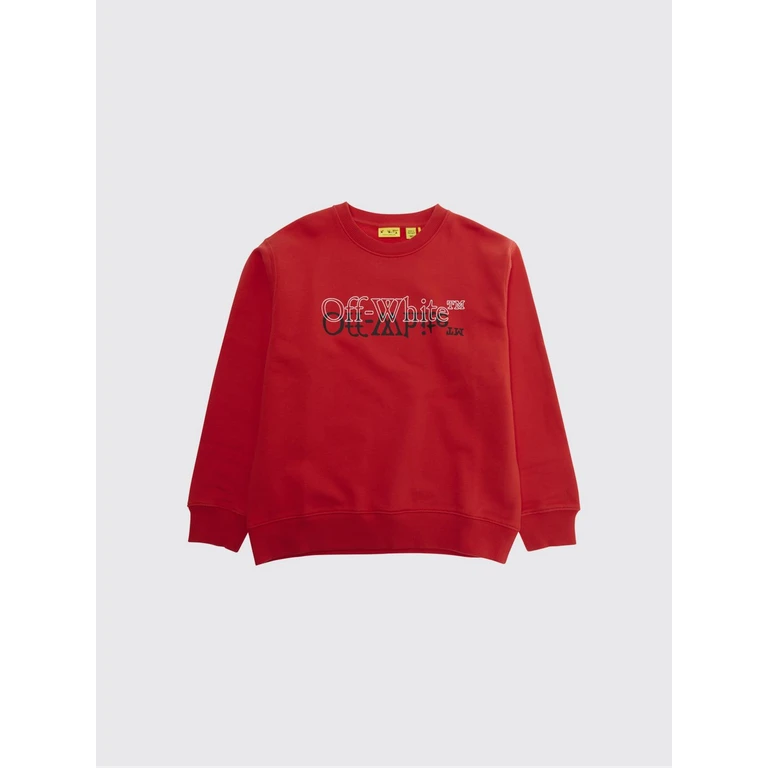Off-White Kids Boy's Crew-Neck Cotton Jumper with Contrast Logo (44BBA001S26F001600)
