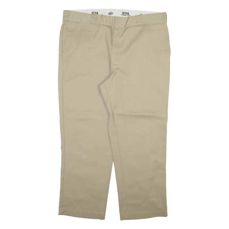 DICKIES 874 Workwear Mens Trousers Beige Regular Straight W40 L28