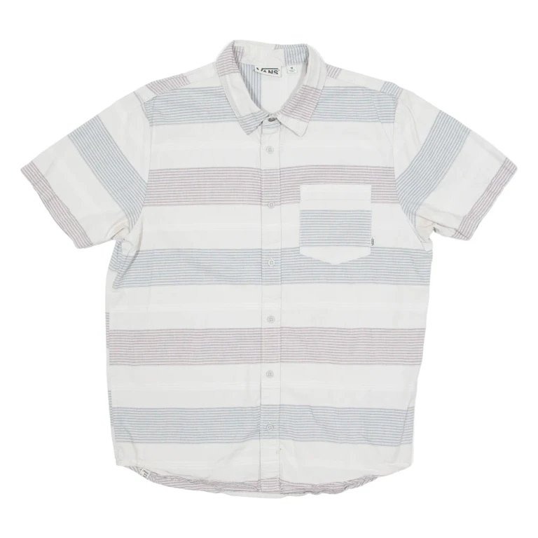 LEVI'S Mens Shirt Grey Striped M