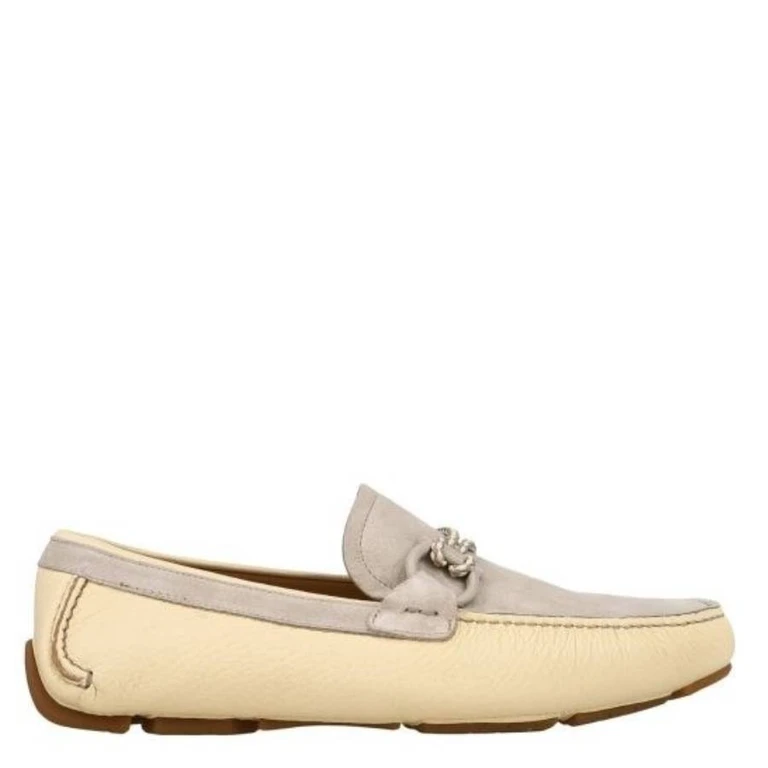 Ferragamo Gancini Ornament Loafers, Size 9 EE