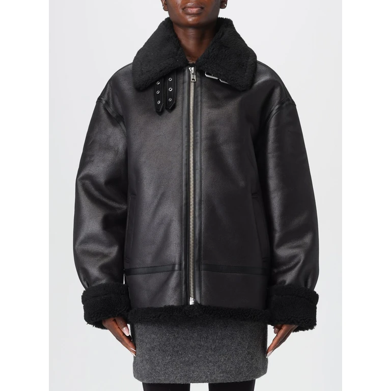 Fur Coat Woman color Black (UDJU5D123BK)