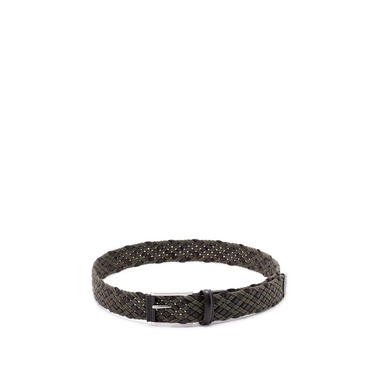 Anderson's Woven Cotton And Leather Belt