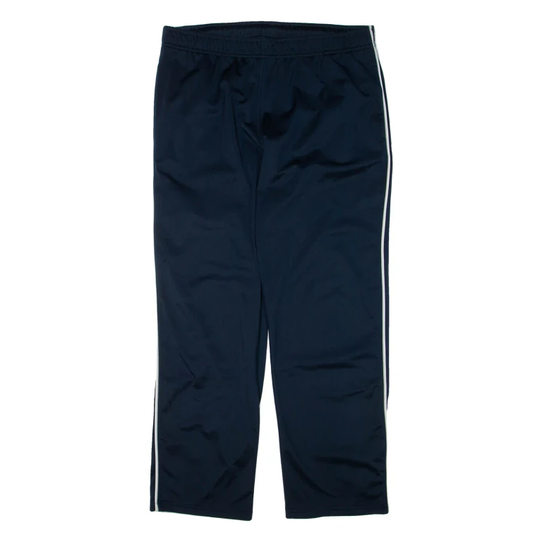 CHAMPION Womens Track Pants Blue Wide-Leg L W34 L30