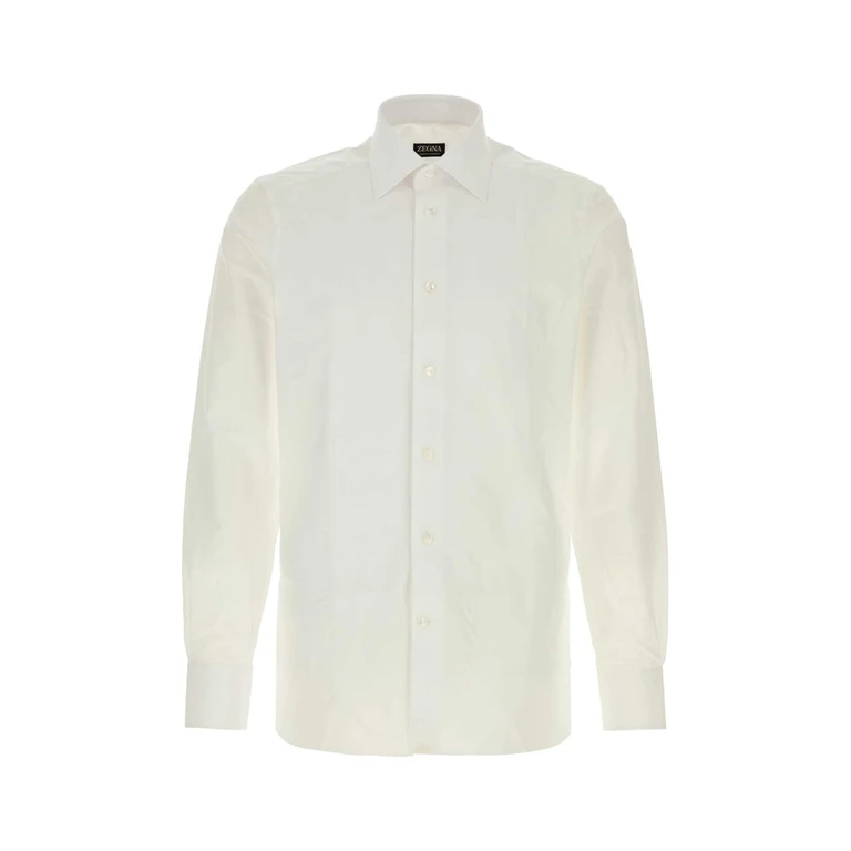 Zegna White Poplin Shirt G Exterior: Cotton Camicie - Men