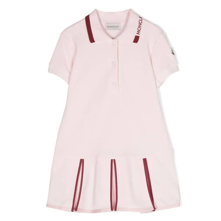 Moncler Girls Pleated Polo Shirt Dress