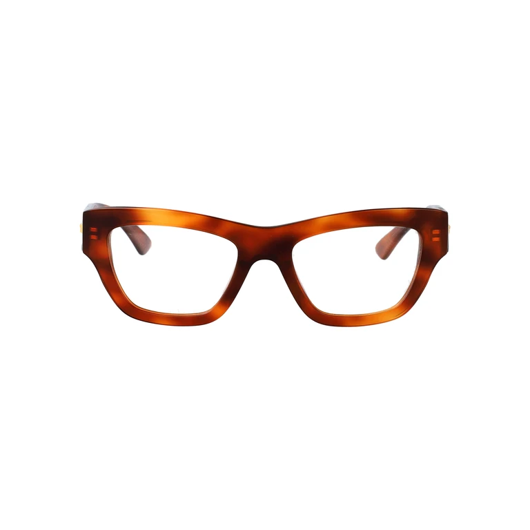 Bottega Veneta Bv1360o 006 Havana-havana-transparent Acetate Optical - Women