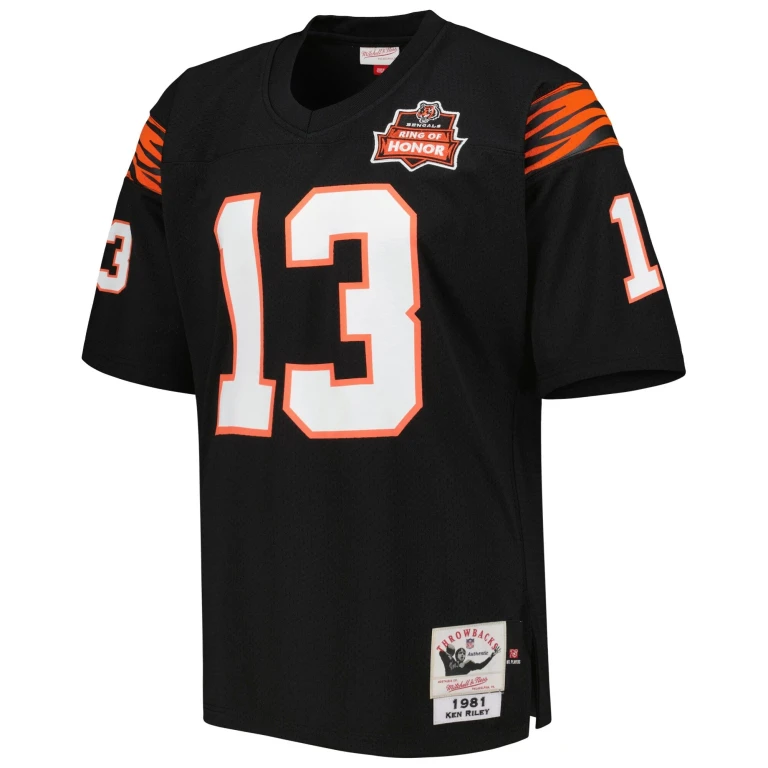Men's NFL Dark Jersey Bengals 1981 Ken Riley Jerseys