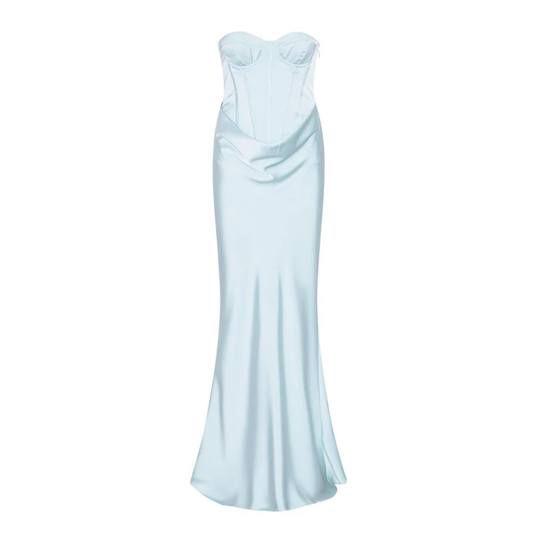 Rotate Birger Christensen Maxi Robe - Bleu (1155842000PLEINAIR)