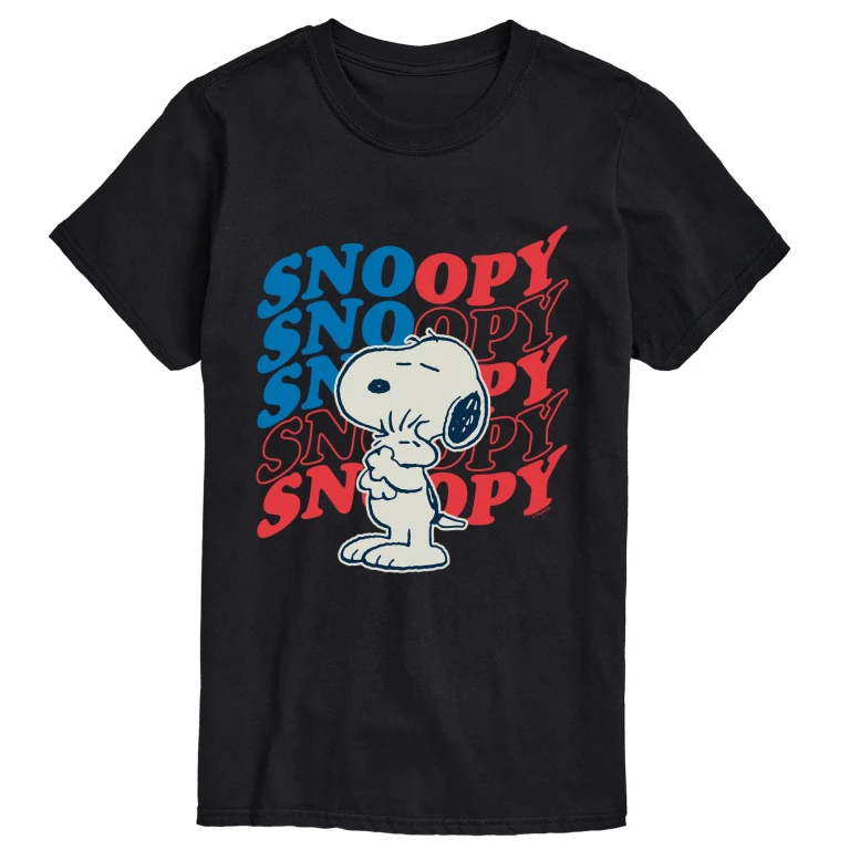 Snoopy Woodstock USA Hug - Men's Short Sleeve Graphic T-Shirt